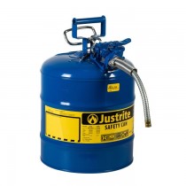 Justrite Type II AccuFlow Safety Can, 5 gallon, Blue (#7250320)