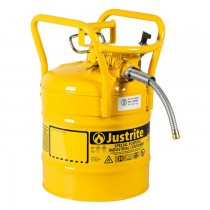 Justrite Type II D.O.T. Safety Can, 5 gallon, Yellow (#7350210)
