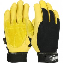 Ironcat® Reinforced Top Grain Cowhide Leather Palm Glove with Spandex Back  (#86350)