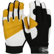 Ironcat® Reinforced Heavy Duty Top Grain Goatskin Leather Palm Glove with Spandex Back  (#86555)