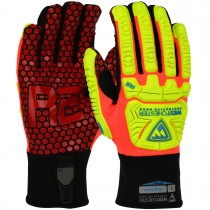 R2 RigAce™ Synthetic Leather Double Palm with Silicone Palm and Fabric Back - TPR Impact Protection  (#87010)