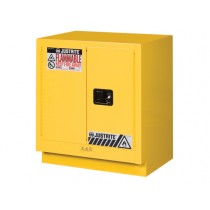 Justrite Under Fume Hood Solvent/Flammable Liquid Safety Cabinet, 1 Shelf, 2 Manual Doors, 19 Gallon Cap. (#883000)