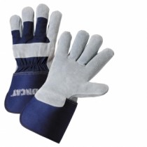 Ironcat® Ironcat® Premium Side Split Cowhide Leather Palm Glove with Canvas Back and Kevlar® Stitching - Rubberized Safety Cuff  (#IC5)