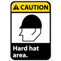 Caution Hard hat area ANSI Sign (#CGA1)