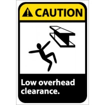 Caution Low overhead clearance ANSI Sign (#CGA31)