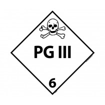 PG III Class 6 DOT Placard (#DL127)