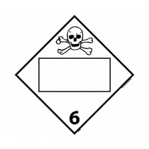 Poisonous and Infectious Substances Class 6 Blank DOT Placard (#DL8B)