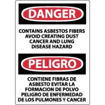 Danger Contains Asbestos… Spanish Sign (#ESD640)