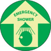 Emergency Shower Glow Walk-On Floor Sign (#GWFS8)