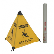 Caution Wet Floor Handy Cone Floor Sign (#HFS6)