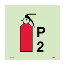 Symbol Fire Extinguisher Powder P2 IMO Label (#IMO161)