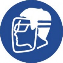 Wear Face Shield & Eye Protection ISO Label (#ISO405AP)