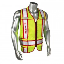 Breakaway Contrast Fire Safety Vest, Red Trim (#LHV-207-3G-FIR)