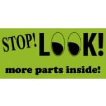 Stop! Look! More Parts Inside! Shipping Label (#LR02AL)