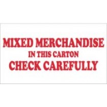 Mixed Merchandise In This Carton Check Carefully Shipping Label (#LR10AL)