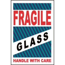 Fragile Glass handle With Care Shipping Label (#LR12AL)