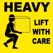 Heavy Lift With Care Shipping Label (#LR15AL)