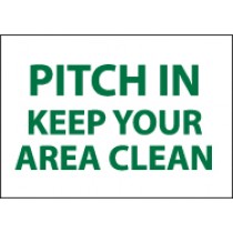 Pitch In Keep Your Area Clean Sign (#M505)