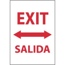 Exit (arrow both directions) Spanish Sign (#M696)