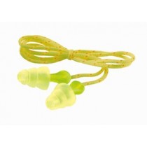 3M Tri-Flange Earplugs, cloth corded (#P3001)
