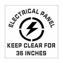 Electrical Panel Keep Clear Plant Marking Stencil (#PMS226)