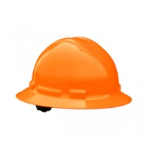 Quartz Full Brim Hard Hat, Hi Viz Orange, 6 point ratchet (#QHR6-ORANGE-HI-VIZ)