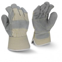 Radians Side Split Gray Cowhide Leather Double Palm Glove (#RWG3400WDP)