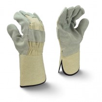 Radians Side Split Gray Cowhide Leather Glove with Gauntlet Cuff (#RWG3400WG)