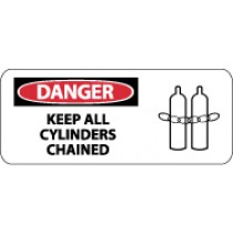 Danger Keep All Cylinders Chained Pictorial Sign (#SA164)