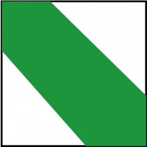 Stripe Safety Tape, Green & White (#T208S)