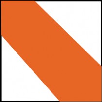 Stripe Safety Tape, Orange & White (#T209S)