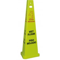 Wet Floor (Bilingual) TriVu Safety Cone (#TFS301)