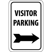 Visitor Parking (right arrow) Sign (#TM8)