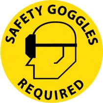 Safety Goggles Required Walk On Floor Sign (#WFS17)