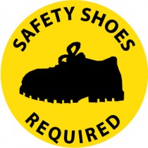 Safety Shoes Required Walk On Floor Sign (#WFS32)