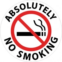 Absolutely No Smoking Walk On Floor Sign (#WFS4)