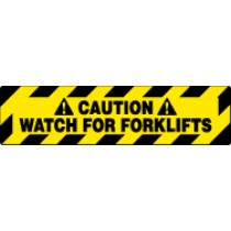 Caution Watch For Forklifts Walk On Floor Sign (#WFS629)