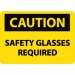 Caution Safety Glasses Required Sign (#C600)