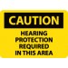 Caution Hearing Protection Required In This Area Sign (#C88)