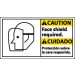 Caution Face Shield Required Spanish Sign (#CBA13)