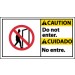 Caution Do Not Enter Spanish Sign (#CBA9)