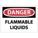 Danger Flammable Liquids Sign (#D38)