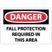 Danger Fall Protection Required In This Area Sign (#D529)