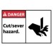 Danger Cut/sever hazard. Machine Label (#DGA22AP)