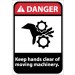 Danger Keep hands clear of moving machinery ANSI Sign (#DGA48)