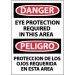 Danger Eye Protection Required In This Area Spanish Sign (#ESD201)