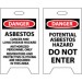 Danger Asbestos Cancer And Lung…/Danger Potential Asbestos Hazard… Double-Sided Floor Sign (#FS14)