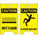 Caution Wet Floor/Caution Slippery When Wet Double-Sided Floor Sign (#FS1)