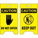 Caution Do Not Enter/Caution Keep Out Double-Sided Floor Sign (#FS8)