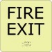 Fire Exit Glow Office ADA Sign (#GADA109BK)